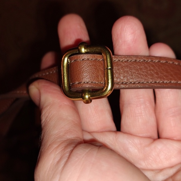 Fossil Dark Red & Brown Colorblock Leather Crossbody NWOT $250 Estimated Retail - Picture 14 of 16